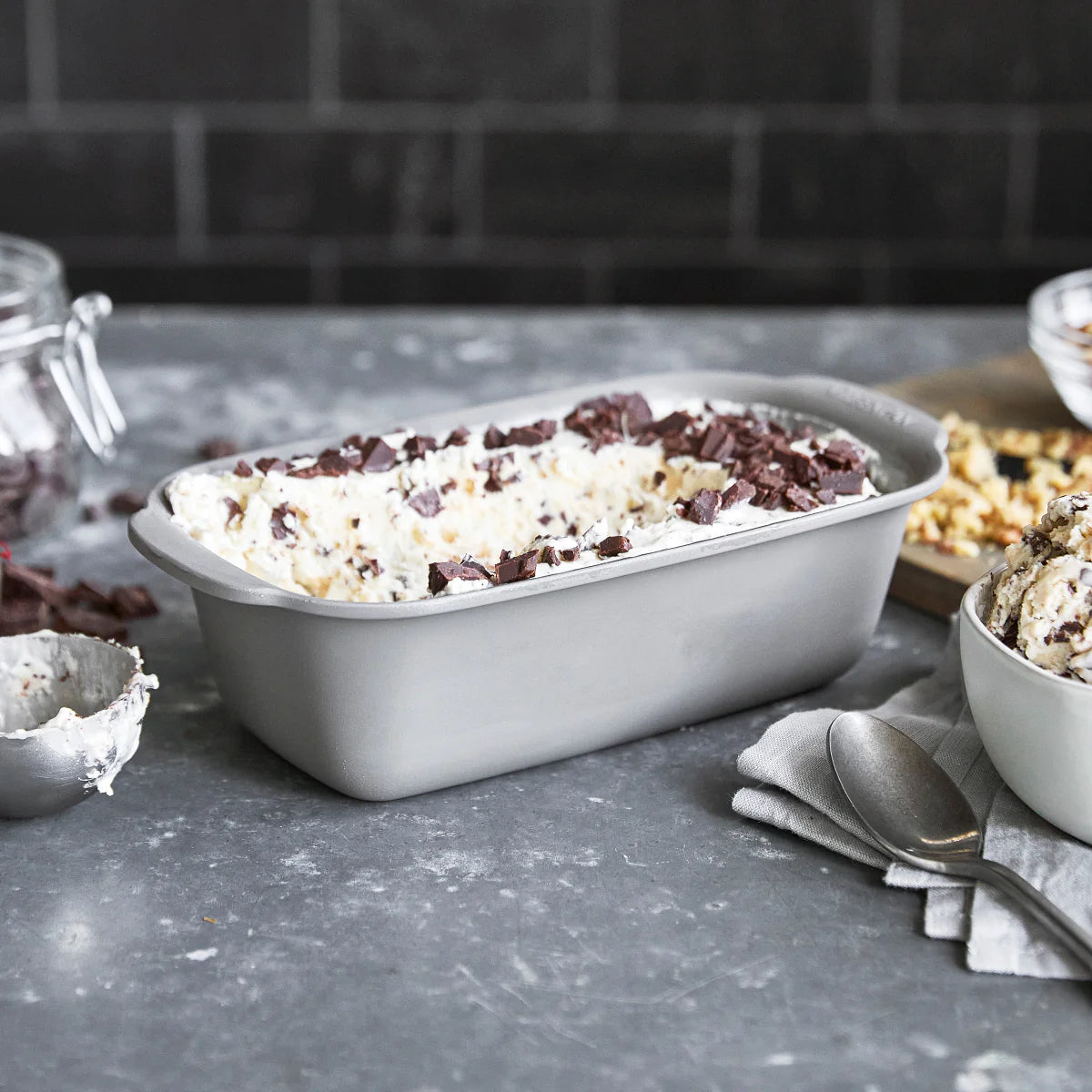Premiere Ovenware Ceramic Nonstick 1 lb. Loaf Pan | Gray