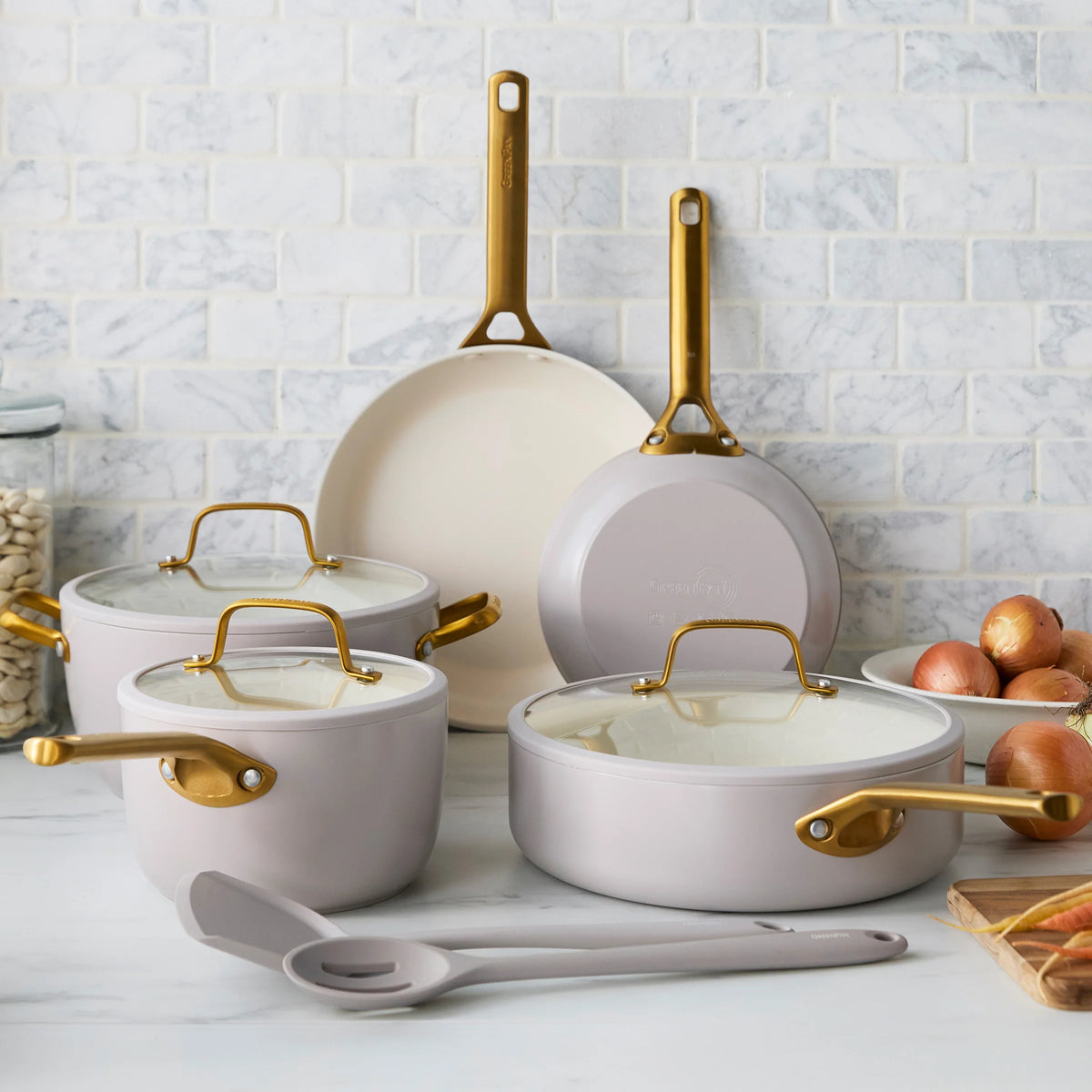 Reserve Pro Ceramic Nonstick 10-Piece Cookware Set | Oyster