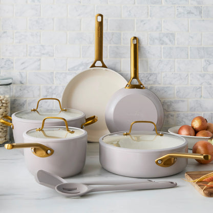 Reserve Pro Ceramic Nonstick 10-Piece Cookware Set | Oyster