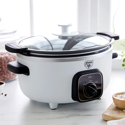 GreenLife Healthy 3.5-Quart Slow Cooker | White