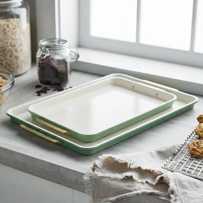Reserve Bakeware 2-Piece Sheet Pan Set | Sage