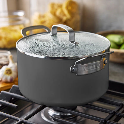 Bobby Flay by GreenPan Professional Ceramic Nonstick 6-Quart Stockpot with Lid | Graphite