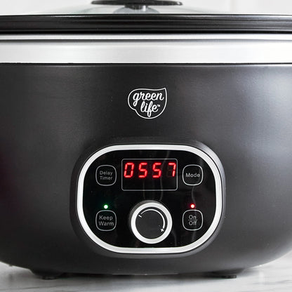 GreenLife Healthy 8-Quart Slow Cooker | Black