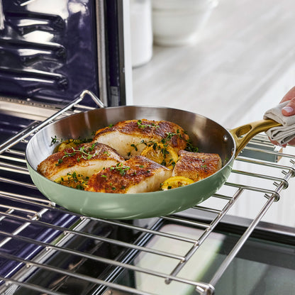 Reserve Pro Uncoated Stainless Steel 10" and 12" Frypan Set | Sage