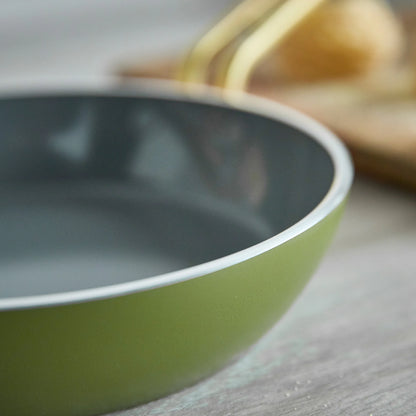 Stanley Tucci™ Ceramic Nonstick 8" and 10" Frypan Set | Tuscan Olive