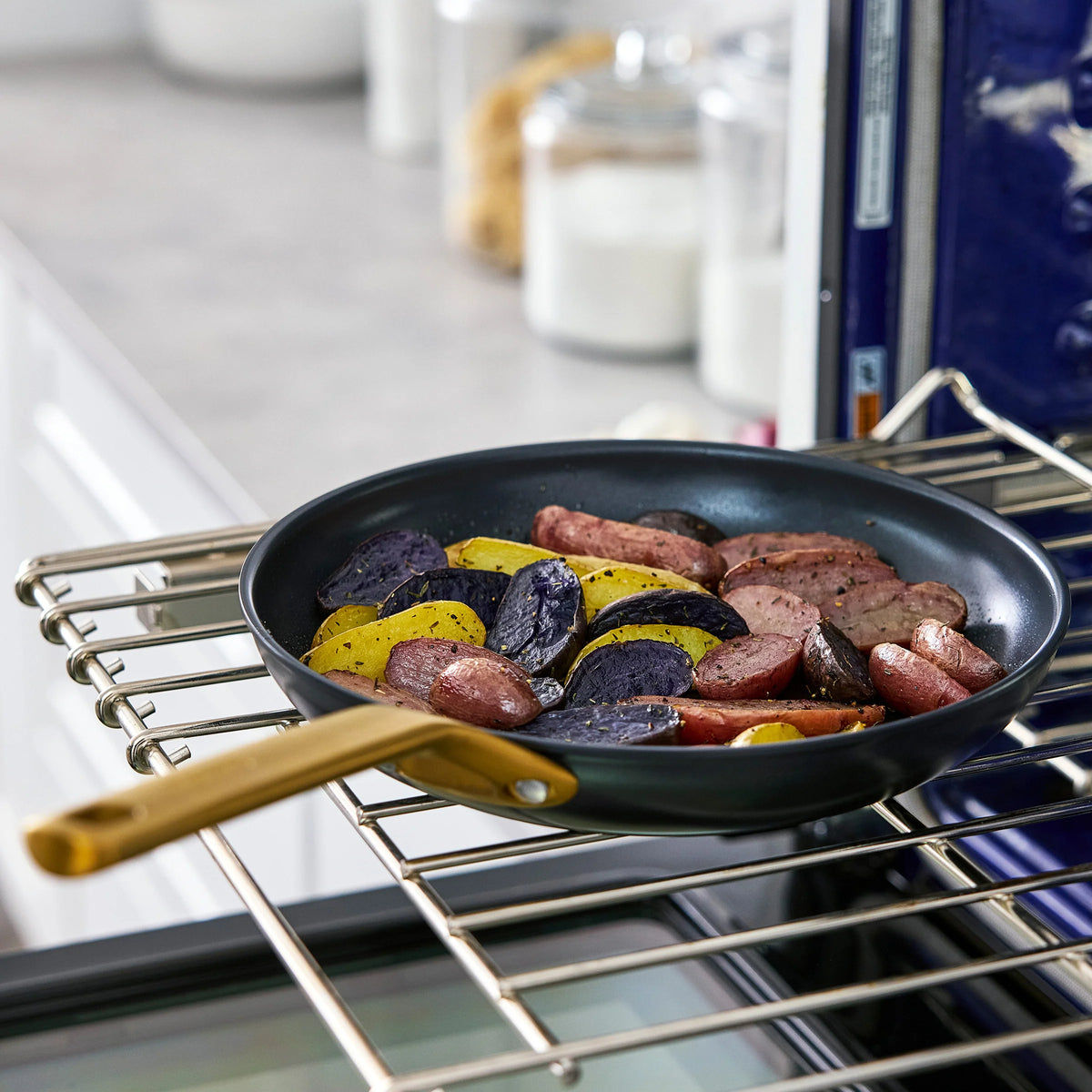 Reserve Pro Ceramic Nonstick 8", 10" and 12" Frypan Set | Black