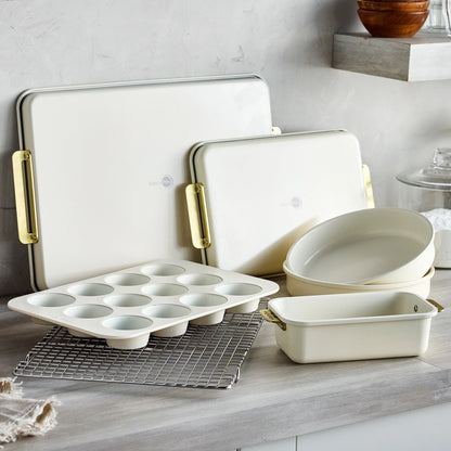 Reserve Pro 20-Piece Cookware & Bakeware Set | Cream