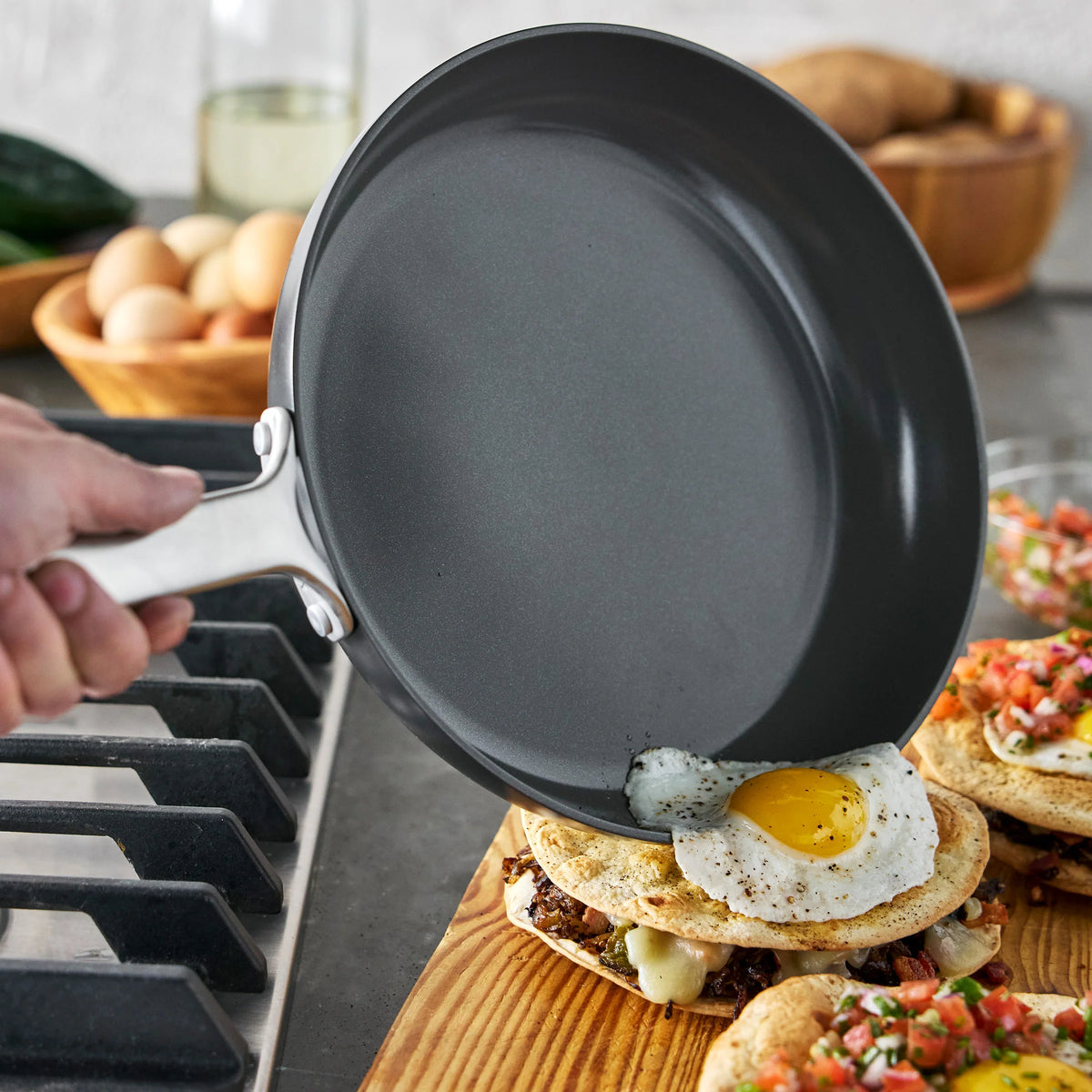 Bobby Flay by GreenPan Chef Series Hard Anodized 10" and 12" Frypan Set