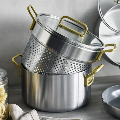 Stanley Tucci™ Mixed Material Stainless Steel 11-Piece Cookware Set