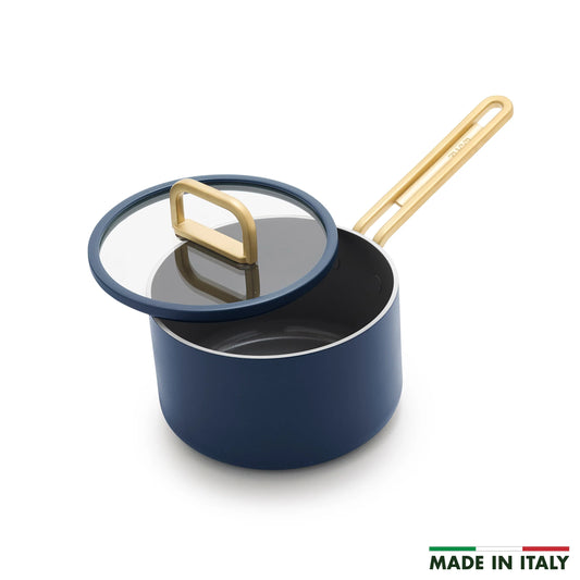 Stanley Tucci™ Ceramic Nonstick 2-Quart Saucepan with Lid | Marino Blue
