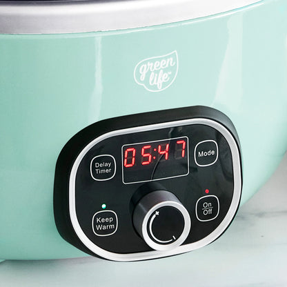 GreenLife Healthy 8-Quart Slow Cooker | Turquoise