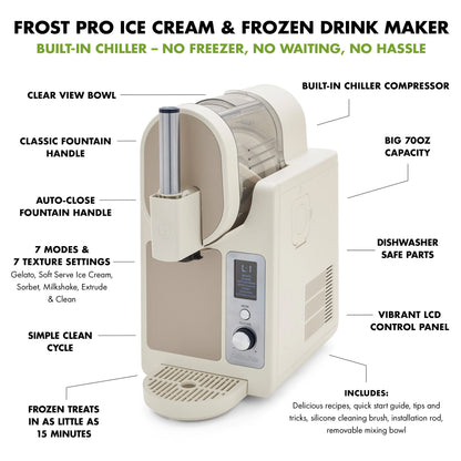 Frost Pro 16-in-1 Ice Cream, Gelato & Frozen Drink Maker | Cream