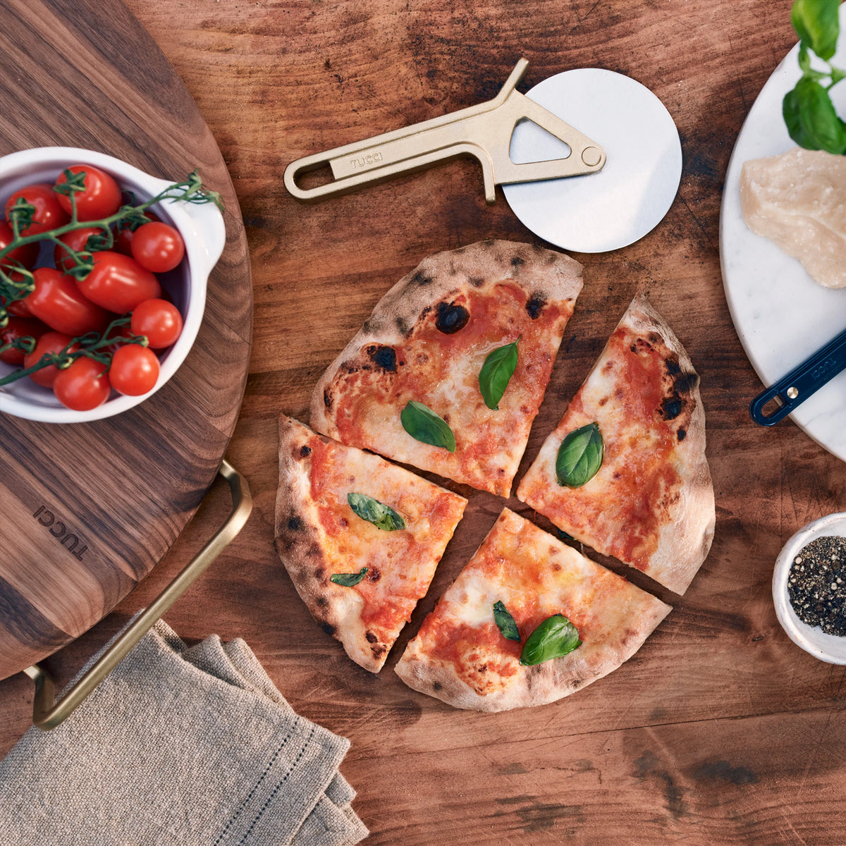 Stanley Tucci™ 20" x 18" Walnut Pizza & Serving Board