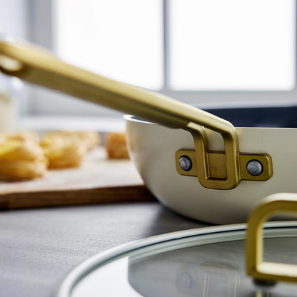 Stanley Tucci™ Ceramic Nonstick 4.5-Quart Stanley Pan Jr. | Carrara White