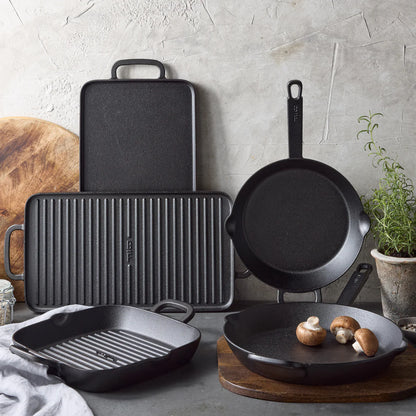 Bobby Flay by GreenPan 8", 10" and 12" Cast Iron Frypan Set