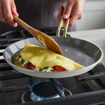 Stanley Tucci™ Ceramic Nonstick 10" Crepe and Omelette Pan | Carrara White