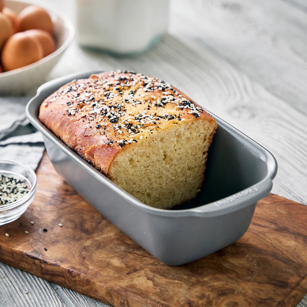 Premiere Ovenware Ceramic Nonstick 1 lb. Loaf Pan | Gray