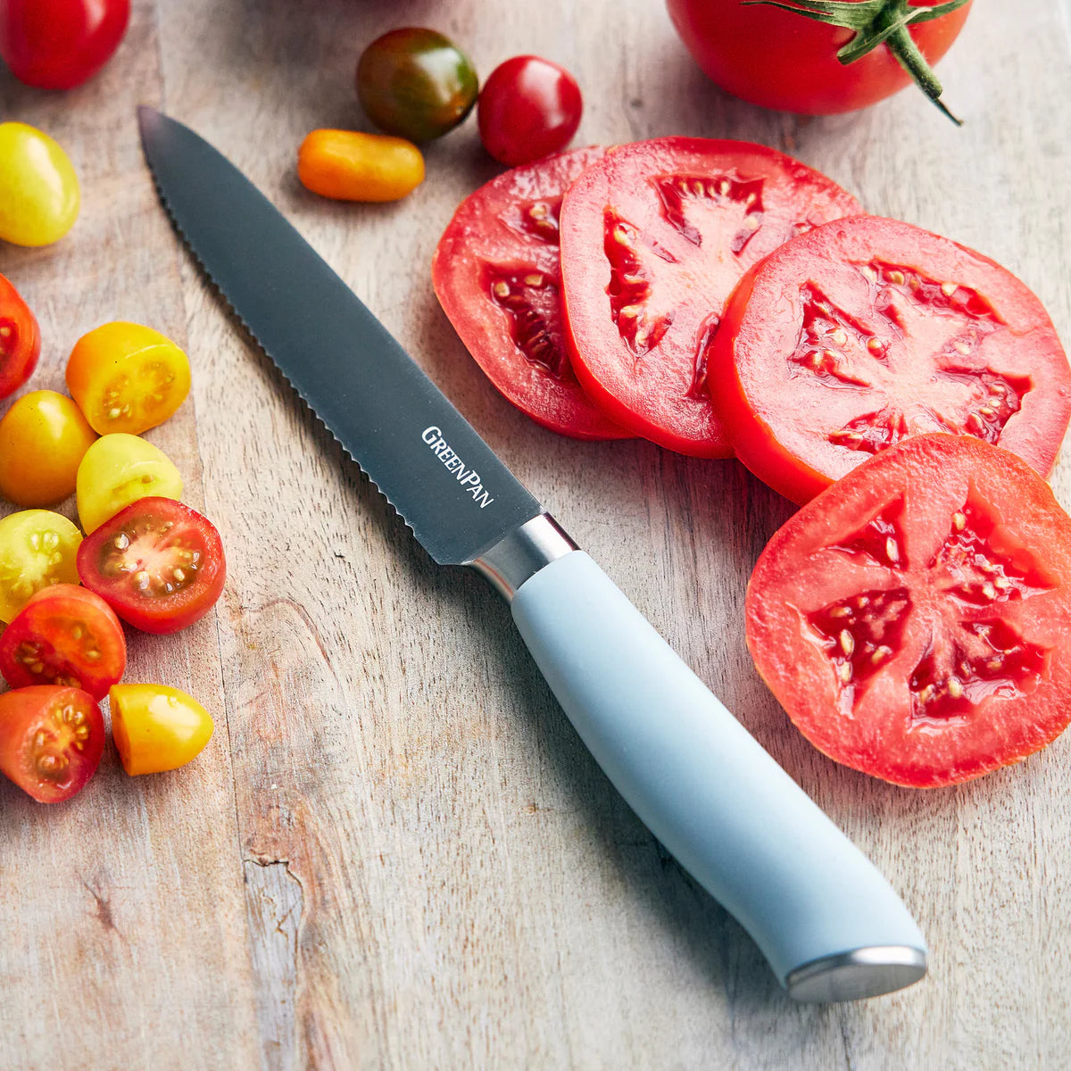 Titanium Cutlery 5" Serrated Utility Knife | Blue Haze