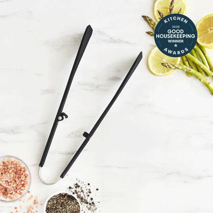 Premiere Silicone Wide Tongs | Black