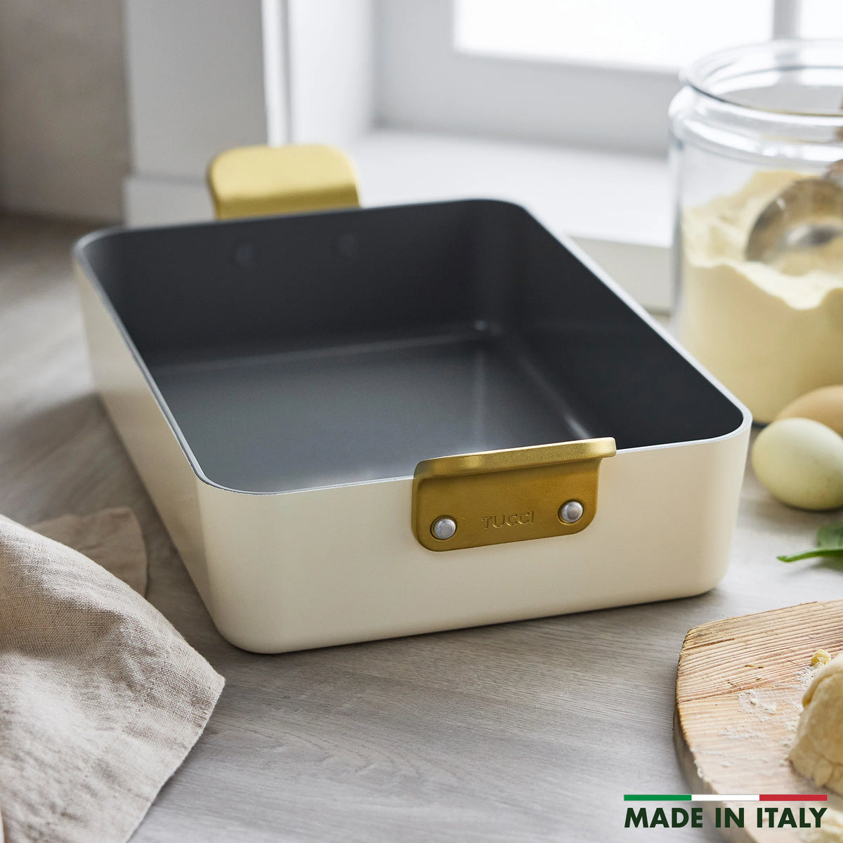 Stanley Tucci™ Ceramic Nonstick Lasagna Pan | Carrara White