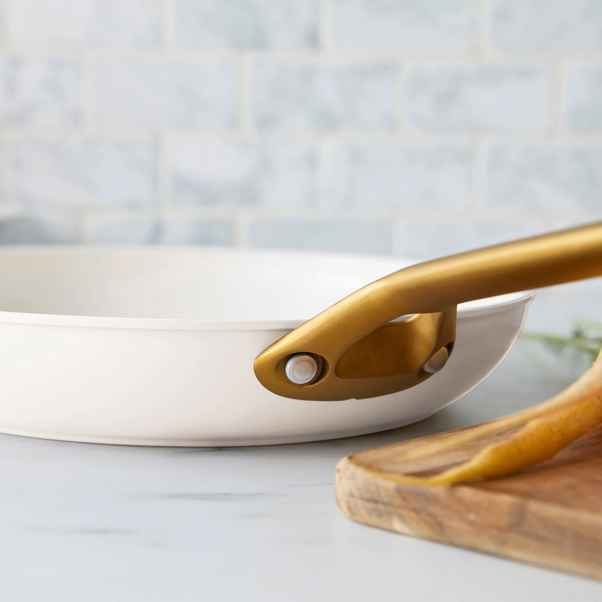 Reserve Pro Ceramic Nonstick 8", 10" and 12" Frypan Set | Cream