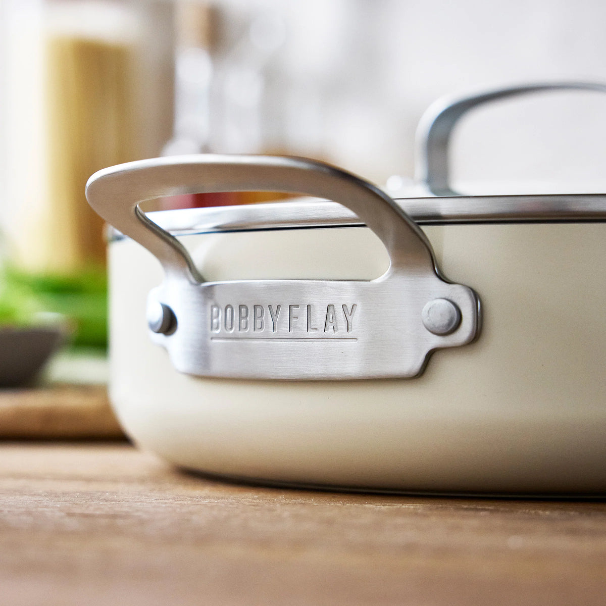 Bobby Flay by GreenPan Professional Ceramic Nonstick 16-Piece Cookware Set | Cream