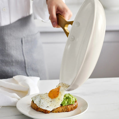 Reserve Pro Ceramic Nonstick 8", 10" and 12" Frypan Set | Cream