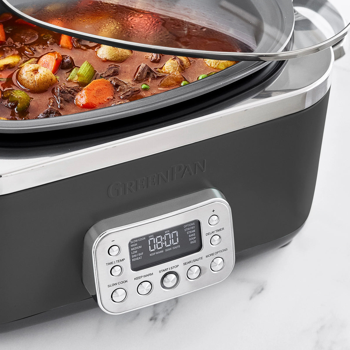 Elite 14-in-1 6-Quart Slow Cooker | Graphite