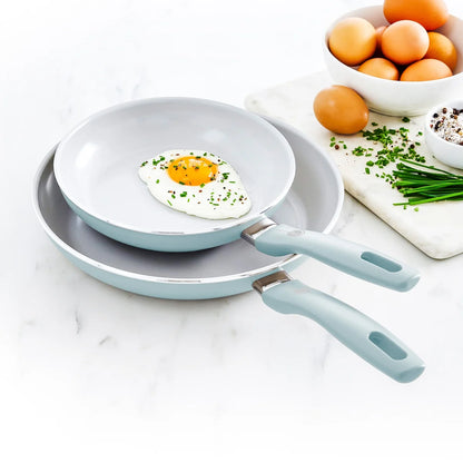 Dover Ceramic Nonstick 8" and 10" Frypan Set | Blue Haze