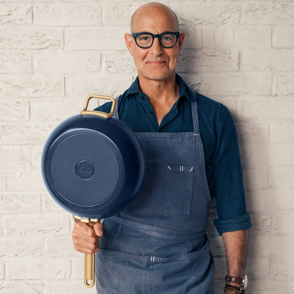 Stanley Tucci™ Ceramic Nonstick 8", 10" and 12" Frypan Set | Marino Blue