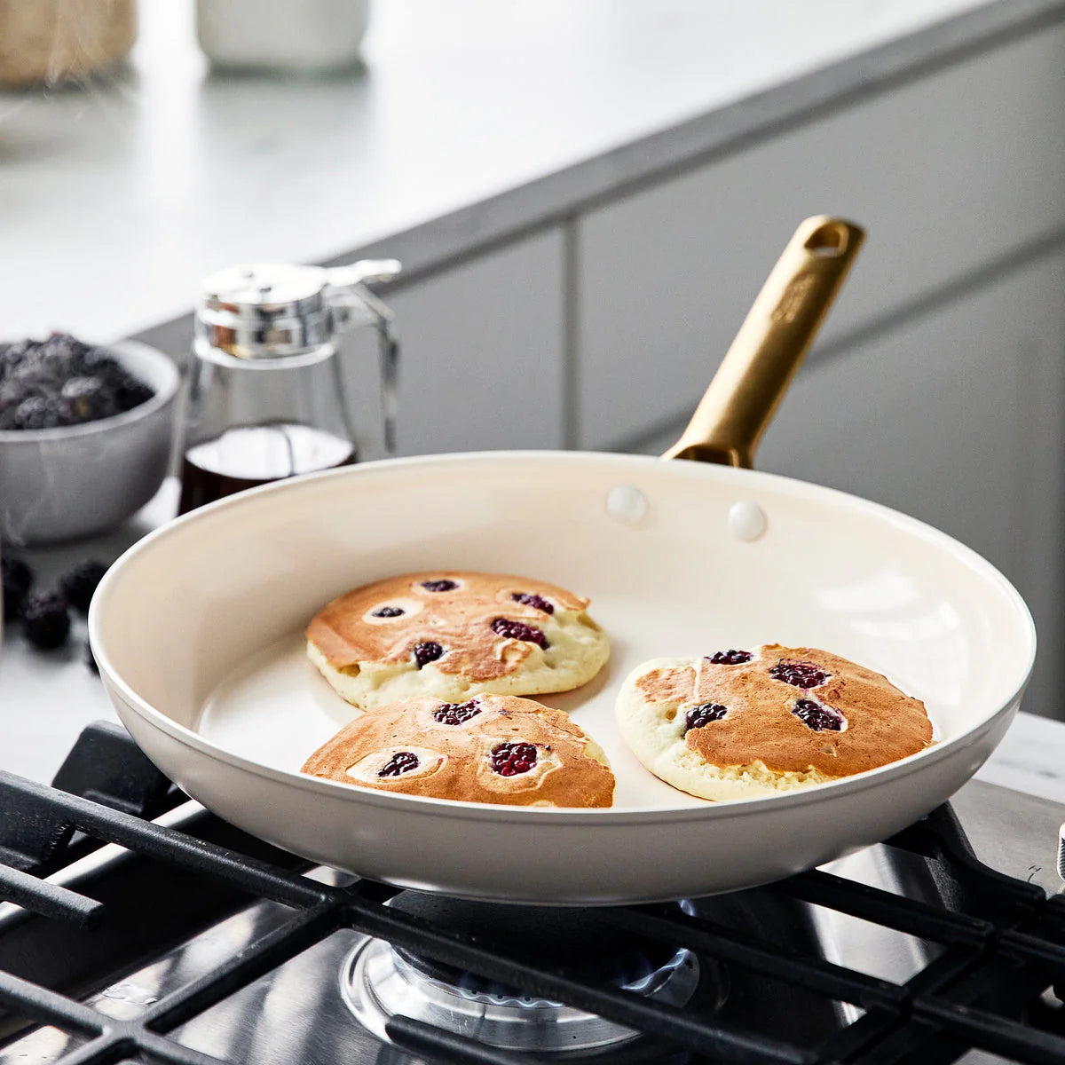 Reserve Ceramic Nonstick 10" and 12" Frypan Set | Taupe