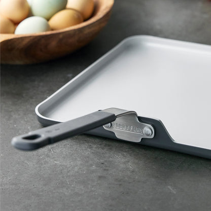 Bobby Flay by GreenPan Professional Ceramic Nonstick 11" Square Griddle | Graphite
