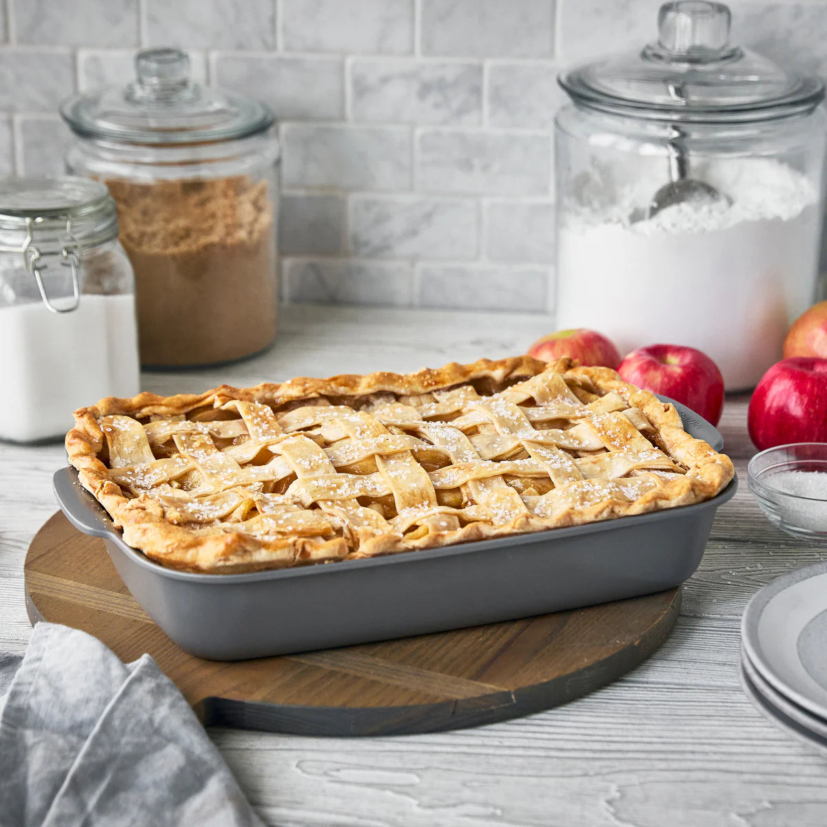 Premiere Ovenware Ceramic Nonstick 13" x 9" Rectangular Baker | Gray