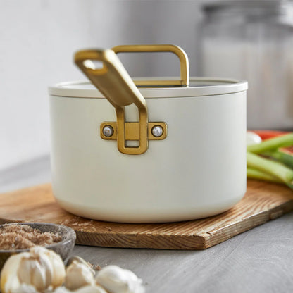 Stanley Tucci™ Ceramic Nonstick 6-Piece Cookware Set | Carrara White