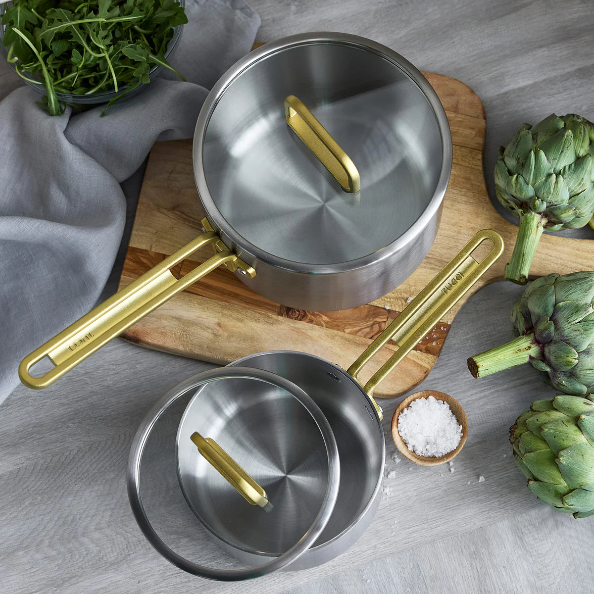 Stanley Tucci™ Uncoated Stainless Steel 2-Quart Saucepan with Lid