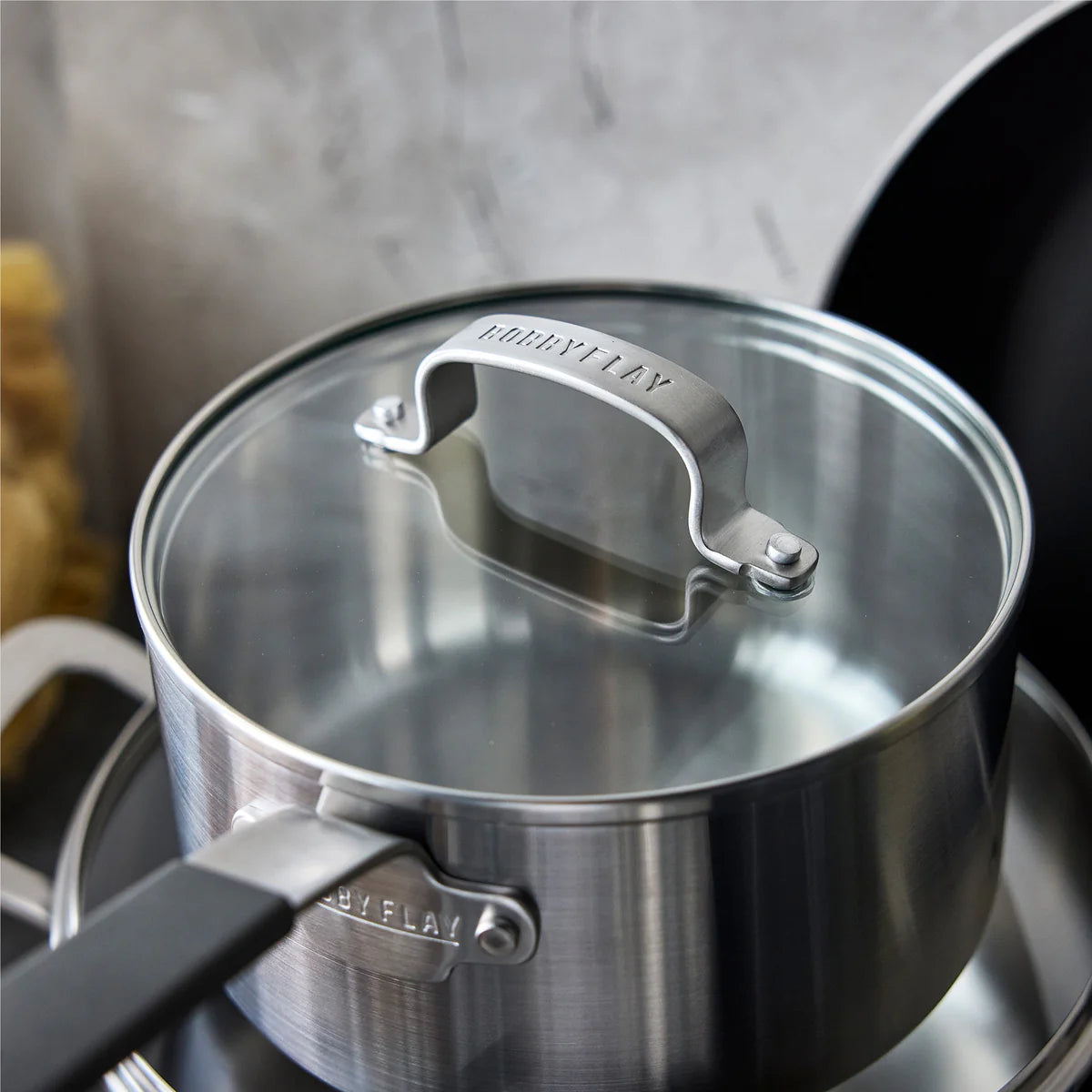 Bobby Flay by GreenPan Stainless Steel Uncoated & PFAS-Free Nonstick 12-Piece Cookware Set