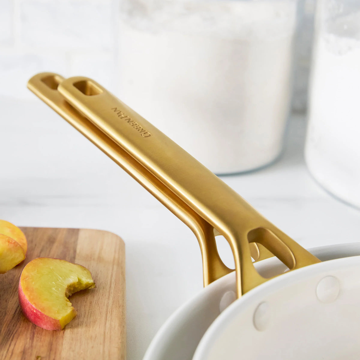 Reserve Pro Ceramic Nonstick 10" and 12" Frypan Set | Cream