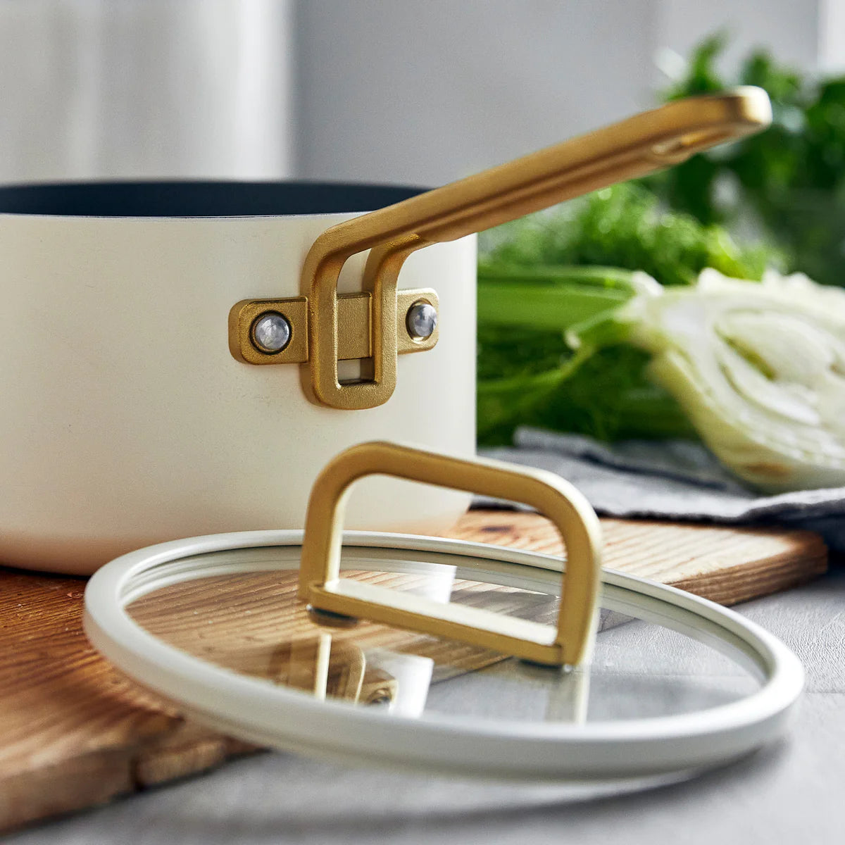 Stanley Tucci™ Ceramic Nonstick 6-Piece Cookware Set | Carrara White