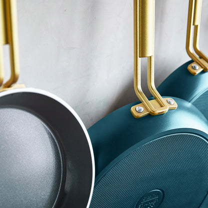 Stanley Tucci™ Ceramic Nonstick 8", 10" and 12" Frypan Set | Venetian Teal
