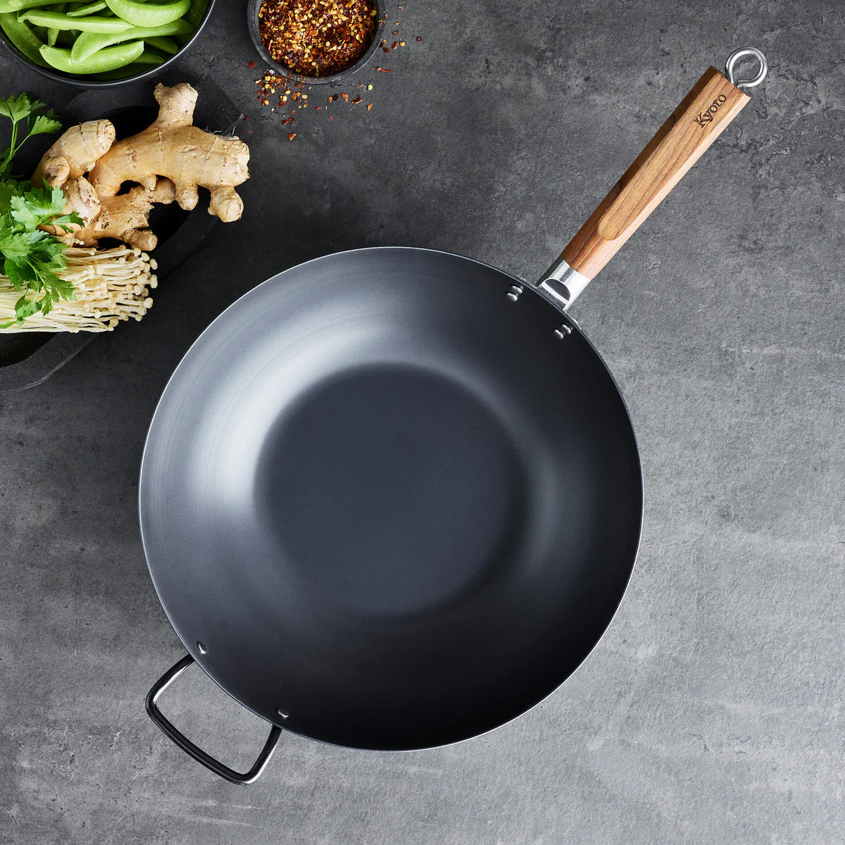 Kyoto Carbon Steel 14" Wok
