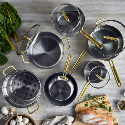 Stanley Tucci™ Mixed Material Stainless Steel 11-Piece Cookware Set