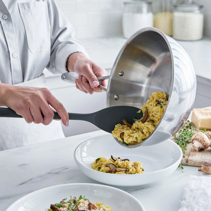 Valencia Pro Stainless Steel Uncoated 3.6-Quart Chef's Pan with Lid