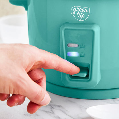 GreenLife 6-Cup Rice Cooker | Turquoise