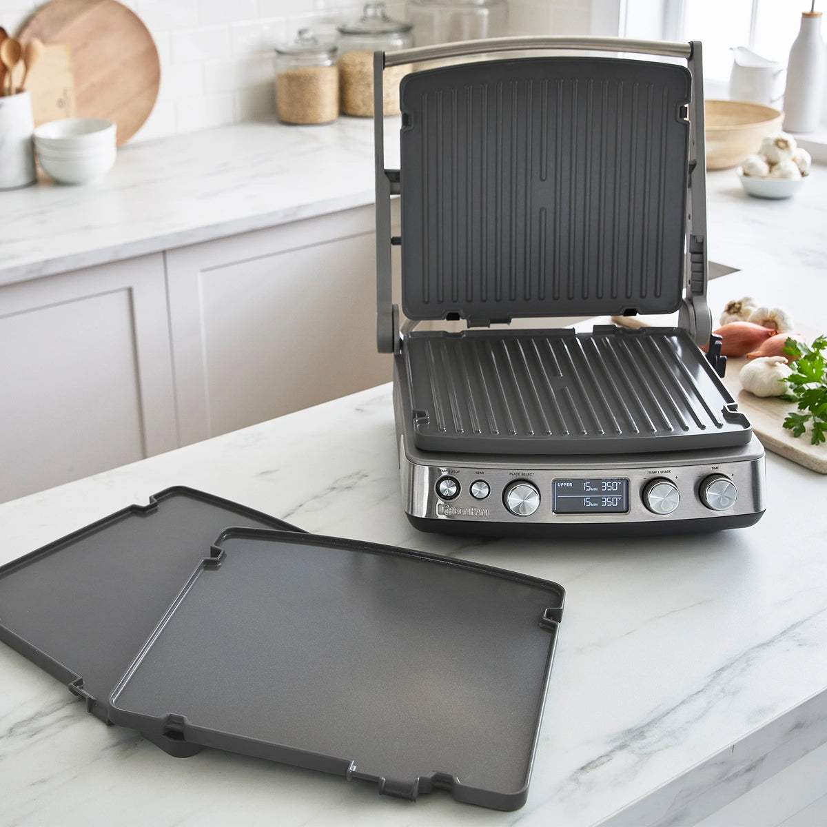 Elite Multi Grill & Griddle with Waffle Plates | Premiere Stainless Steel