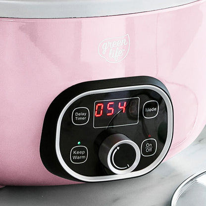 GreenLife Healthy 8-Quart Slow Cooker | Pink