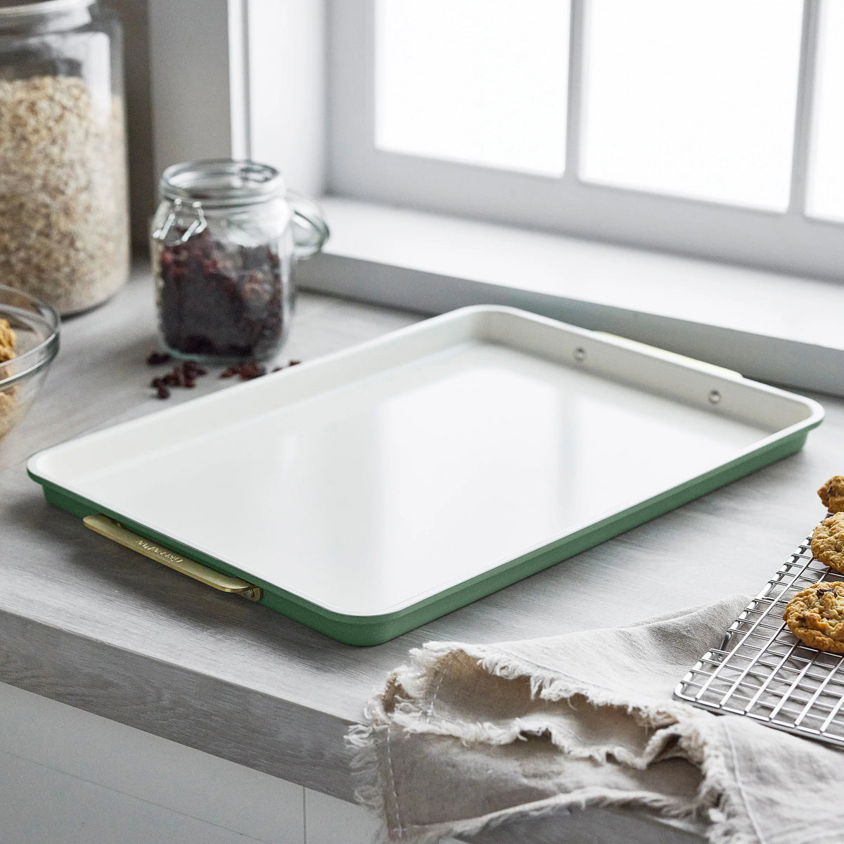 Reserve Bakeware 13" x 18" Half Sheet Pan | Sage