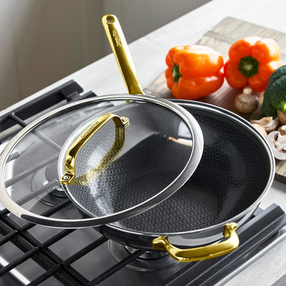 Spectra Gold Thermobond Hybrid Ceramic Nonstick 12" Wok with Lid