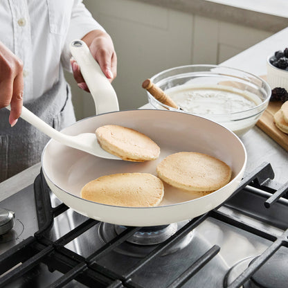 Rio Advanced Ceramic Nonstick 12-Piece Cookware Set | Cream