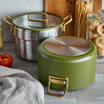 Stanley Tucci™ Ceramic Nonstick 11-Piece Cookware Set | Tuscan Olive