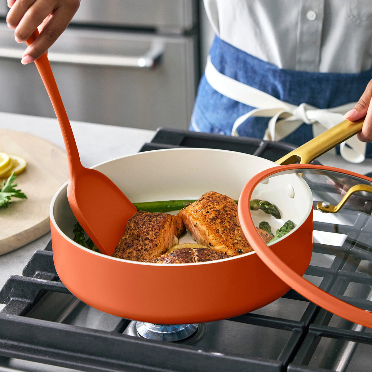 Reserve Pro Ceramic Nonstick 11-Piece Cookware Set | Harvest